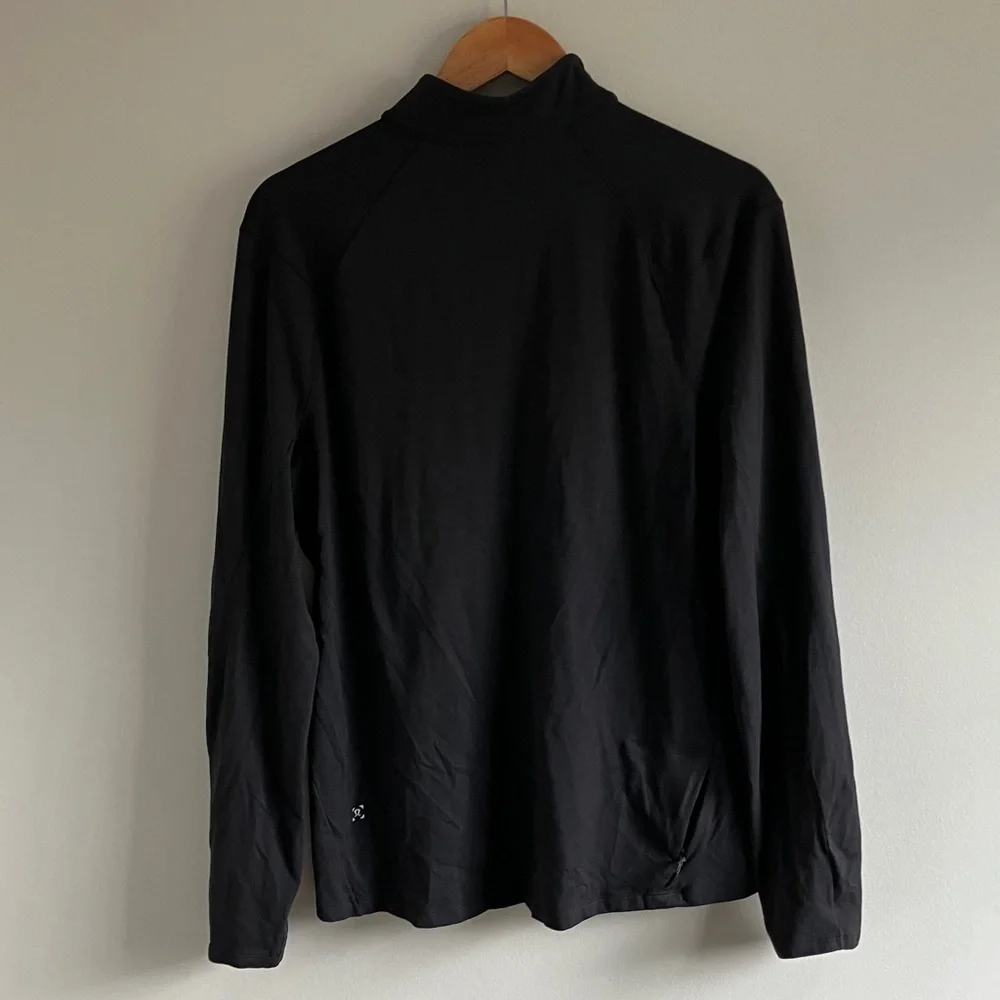 Lululemon Surge Warm 1/2 zip black long sleeve athletic tee size Large - Picture 8 of 9